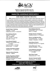 Maratón-Homenaje dedicado a José Arnau Sanchís (1983-2013)
