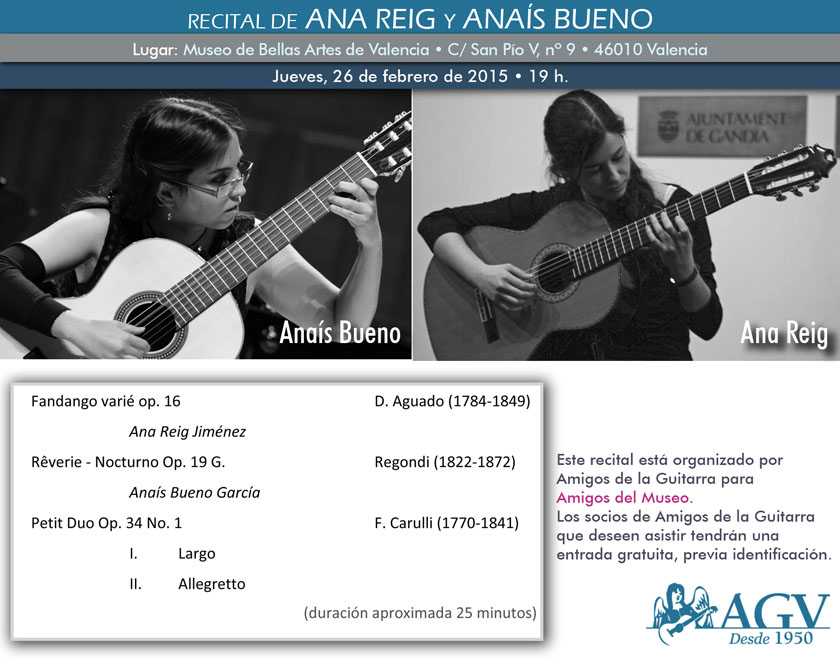 Recital de Ana Reig y Anaís Bueno
