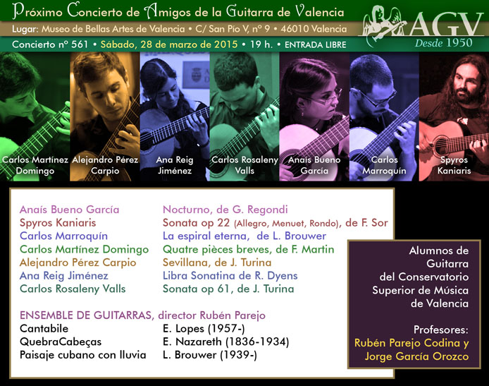 Alumnos de Guitarra del CSMV