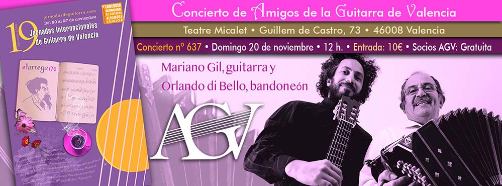 Mariano Gil, guitarra y Orlando di Bello, bandoneón